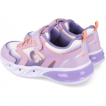 Deportiva con luz para chica Garvalin 252828 Halo BLANCO_LILA_D661