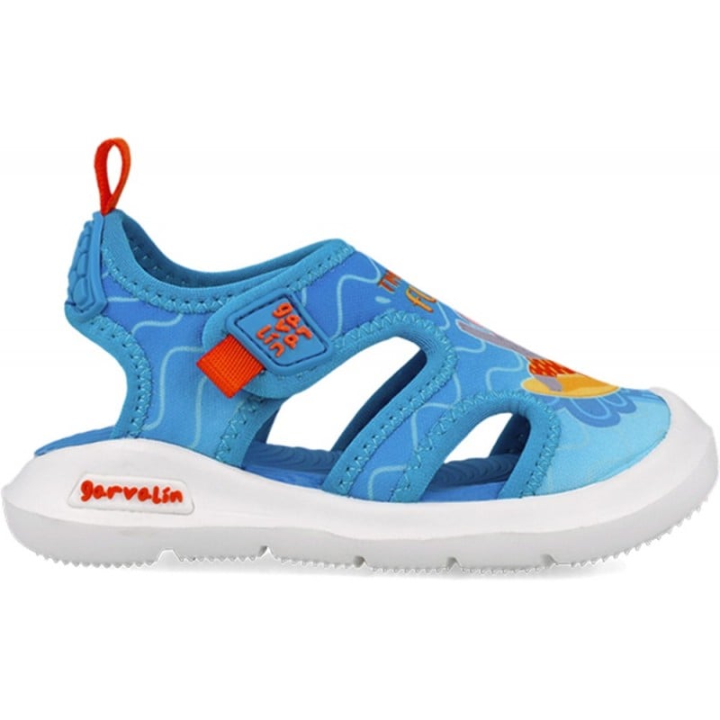 Sandalias de playa para chico Garvalin 252846 Wave print AZUL_A008