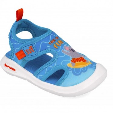 Sandalias de playa para chico Garvalin 252846 Wave print AZUL_A008