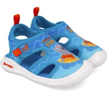 Sandalias de playa para chico Garvalin 252846 Wave print AZUL_A008