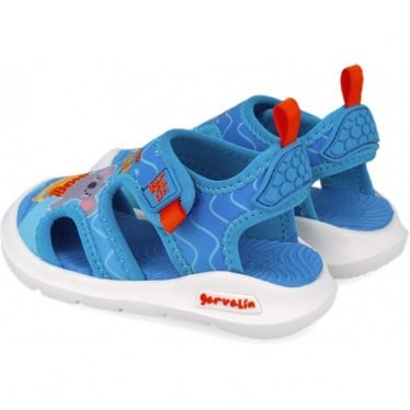 Sandalias de playa para chico Garvalin 252846 Wave print AZUL_A008