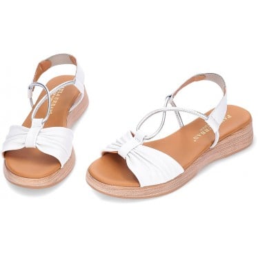 Sandalia PAULA URBAN Sunset 30-718 BLANCO_PLATA