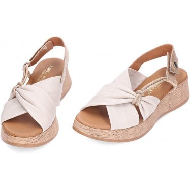Sandalia de mujer PAULA URBAN 33-416 OFF_PLATINO