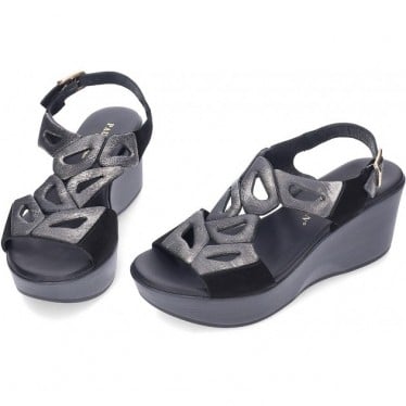 Sandalia para mujer PAULA URBAN 31-786 NEGRO