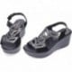 Sandalia para mujer PAULA URBAN 31-786 NEGRO