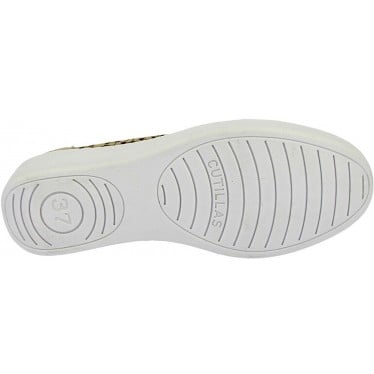 Mocasines para mujer Doctor Cutillas 38474 Troquelado Flores PLATINO