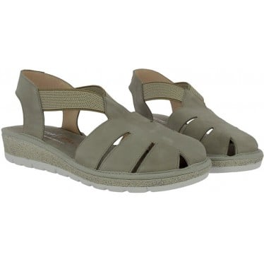Sandalia cangrejera para mujer Doctor Cutillas 35336 Elásticos TAUPE