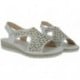 Sandalias para mujer Doctor Cutillas 35334 Picado Floral BLANCO