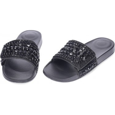 Sandalias de mujer FITFLOP Multi Crystal Pool JB1 ALL_BLACK