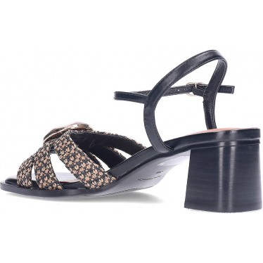 Sandalia con tacón NOA HARMON Carmen 9968-67 BLACK_CUERO