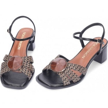 Sandalia con tacón NOA HARMON Carmen 9968-67 BLACK_CUERO