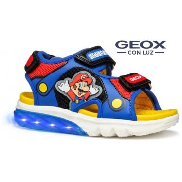 Sandalias con luz GEOX Mario J55MXD ROYAL_RED