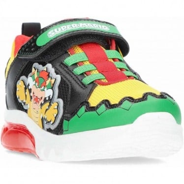 Deportivas con luz para niño GEOX Ciberdron Bowser J55LBE GREEN_RED