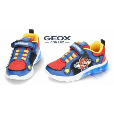 Deportivas con luz para niño GEOX Super Mario J55LBF ROYAL_RED