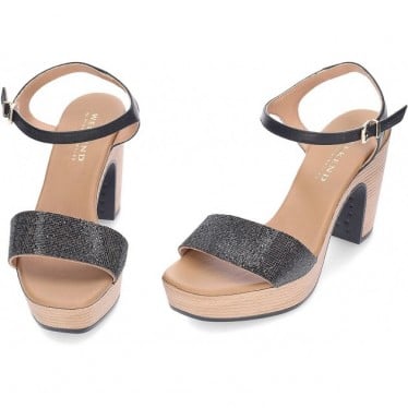 Sandalias con tacón PEDRO MIRALLES Estella 15425 NEGRO