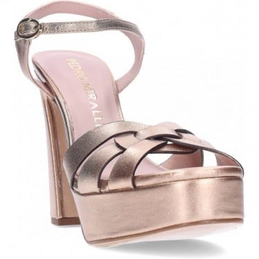 Sandalias con tacón alto PEDRO MIRALLES 17307 ORO_ROSA