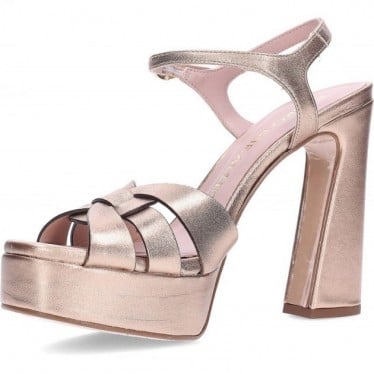 Sandalias con tacón alto PEDRO MIRALLES 17307 ORO_ROSA