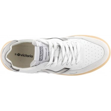 Deportiva para mujer Victoria 1257130 Seul efecto piel ACERO