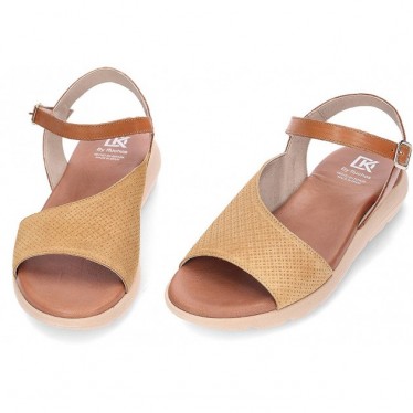 Sandalias para mujer FLUCHOS Gandia D9464 CAMEL_CUERO
