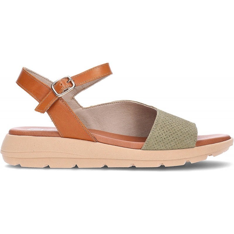Sandalias para mujer FLUCHOS Gandia D9464 KAKI_CUERO