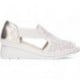 Sandalia de piel 24 HRS Relax 26453 CREMA