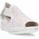 Sandalia de piel 24 HRS Relax 26453 CREMA