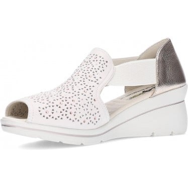Sandalia de piel 24 HRS Relax 26453 CREMA