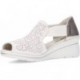 Sandalia de piel 24 HRS Relax 26453 CREMA