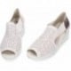 Sandalia de piel 24 HRS Relax 26453 CREMA