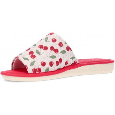 Pantufla para mujer GARZON Cerezas P400 ROJO