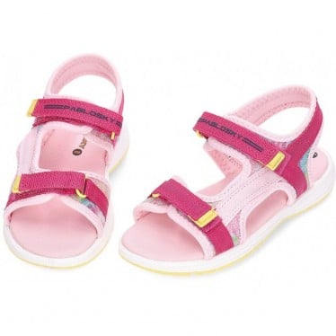 Sandalias de niña PABLOSKY Camping 981780 PINK_YELLOW