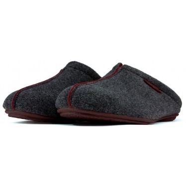 ZAPATILLAS DE CASA VULLADI COMODO GRIS_BURDEOS