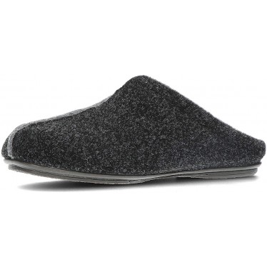 ZAPATILLAS DE CASA VULLADI COMODO NEGRO_CENIZA