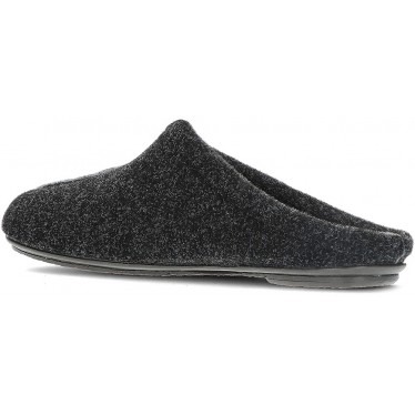 ZAPATILLAS DE CASA VULLADI COMODO NEGRO_CENIZA
