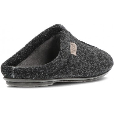 ZAPATILLAS DE CASA VULLADI COMODO NEGRO_CENIZA