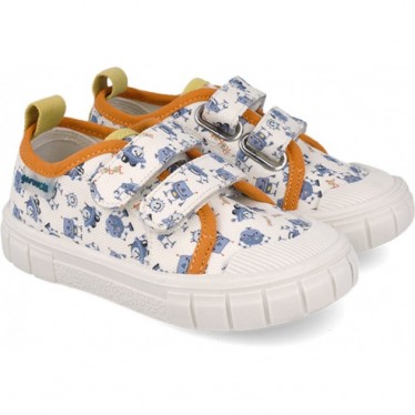 Deportiva respetuosa para chico Garvalin 252382 Lona Estampado BLANCO_A050