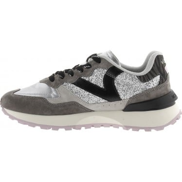 Deportivas Victoria 8807103 Rush Metal Glitter PLATA