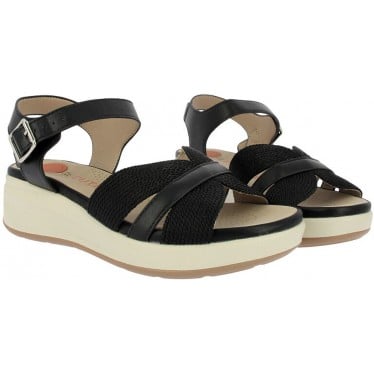Sandalias de mujer Doctor Cutillas 31617 Tiras NEGRO