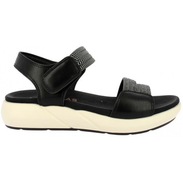Sandalias de mujer Doctor Cutillas 31408 Elásticos NEGRO