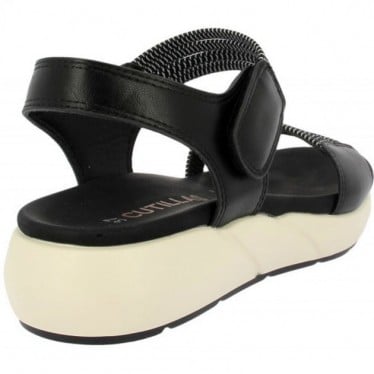 Sandalias de mujer Doctor Cutillas 31408 Elásticos NEGRO