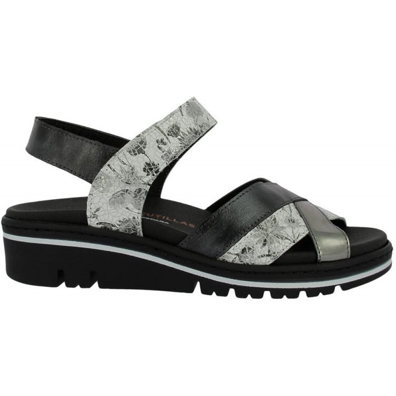 Sandalias de mujer Doctor Cutillas 36149 Autoadherente NEGRO