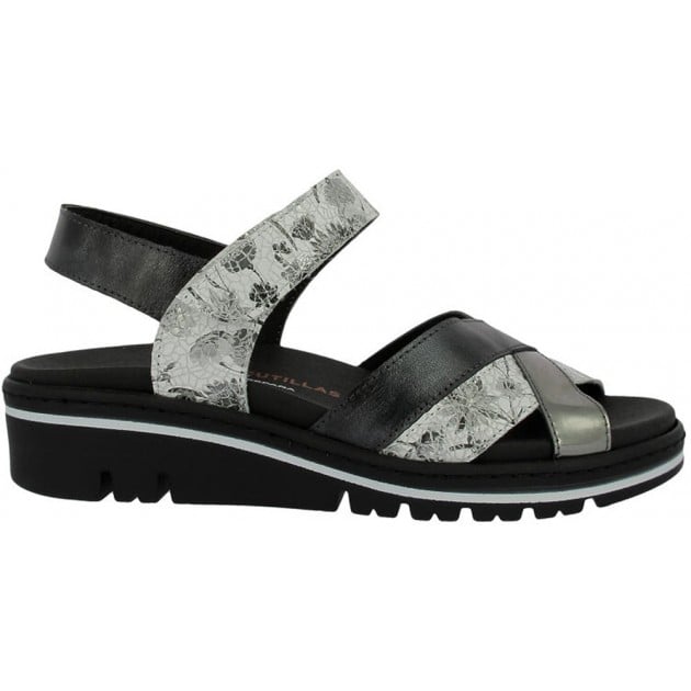 Sandalias de mujer Doctor Cutillas 36149 Autoadherente NEGRO
