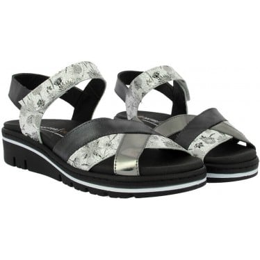 Sandalias de mujer Doctor Cutillas 36149 Autoadherente NEGRO