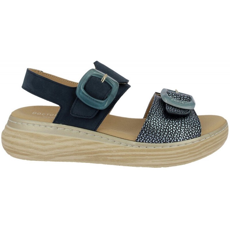 Sandalias de mujer Doctor Cutillas 46019 Autoadherentes MARINO