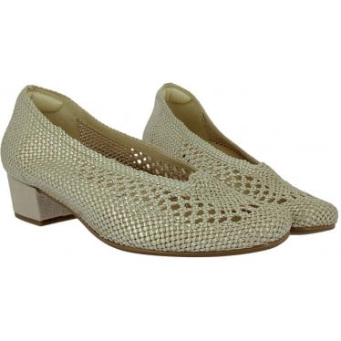 Zapatos de salon Doctor Cutillas 81254 Trenzado PLATINO