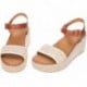 Sandalias con cuña FITFLOP Plattforms Woven Wedge JG1 TAN_IVORY