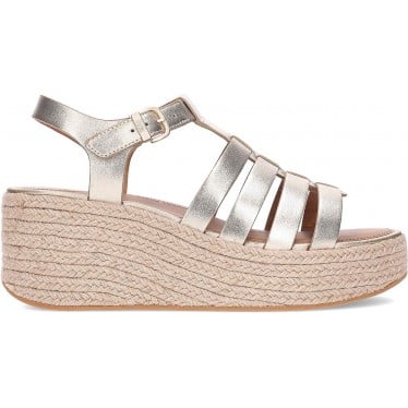 Sandalias para mujer FITFLOP Platfforms Espadrille JF5 PLATINO