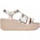 Sandalias para mujer FITFLOP Platfforms Espadrille JF5 PLATINO