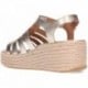 Sandalias para mujer FITFLOP Platfforms Espadrille JF5 PLATINO