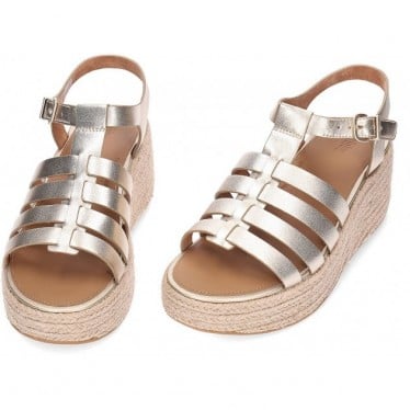 Sandalias para mujer FITFLOP Platfforms Espadrille JF5 PLATINO